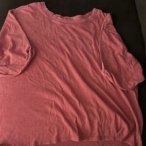 Zenana Outfitters Rose Pink Washed Short Sleeve Crop Tee